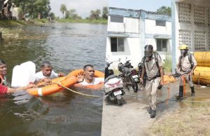 बाढ़ और गैस रिसाव से राहत: मॉकड्रिल में बचाव कार्यों का अभ्यास