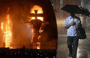 MP में बारिश के बीच रावण दहन, भोपाल में 7 हजार पुतलों का होगा दहन