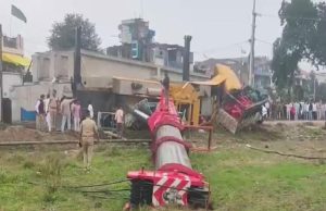 धार: पिथमपुर-सागौर रेलवे ब्रिज निर्माण में क्रेन पलटी, दो की मौत