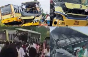 तमिलनाडु में भयंकर सड़क हादसा: दो बसों की टक्कर में 11 यात्रियों की मौत, 40 से अधिक घायल