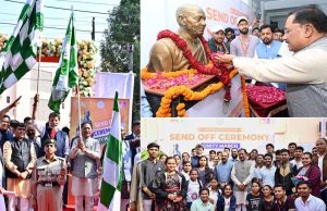 मुख्यमंत्री विष्णुदेव साय ने यूनिटी मार्च के लिए राज्य के 68 युवाओं के दल को हरी झंडी दिखाकर किया रवाना