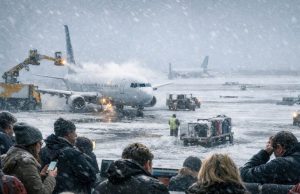 अमेरिका में भीषण सर्दी और बर्फबारी का कहर, 1800 से अधिक उड़ानें रद्द