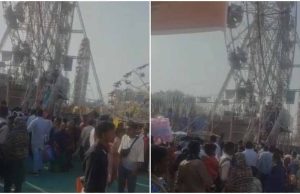 मेले में सुरक्षा चूक: शिवरीनारायण में आकाश झूले की कुर्सी टूटी, दो घायल