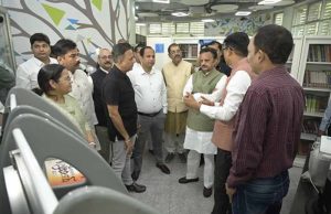 उप मुख्यमंत्री शुक्ल ने रायपुर की नालंदा लाइब्रेरी के मॉडल को सराहा