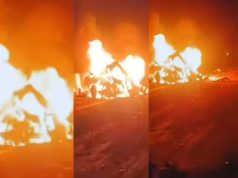 मिर्जापुर में ट्रक के ब्रेक फेल, बोलेरो को मारी टक्कर, 9 लोग जिंदा जलकर मरे