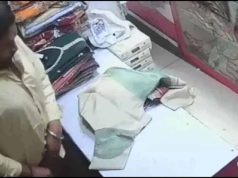 अंडरवियर में छिपाकर ब्रांडेड कपड़ों की चोरी, CCTV में कैद हुई कर्मचारी की करतूत