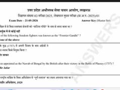 यूपी लेखपाल मुख्य परीक्षा 2026 की प्रोविजनल आंसर-की जारी, 28 मई तक कर सकेंगे चेक